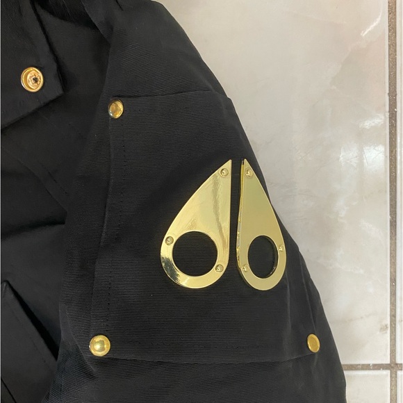 COPY - Moose Knuckles- Ballistic Fur Gold Bomber Jacket - Picture 2 of 7